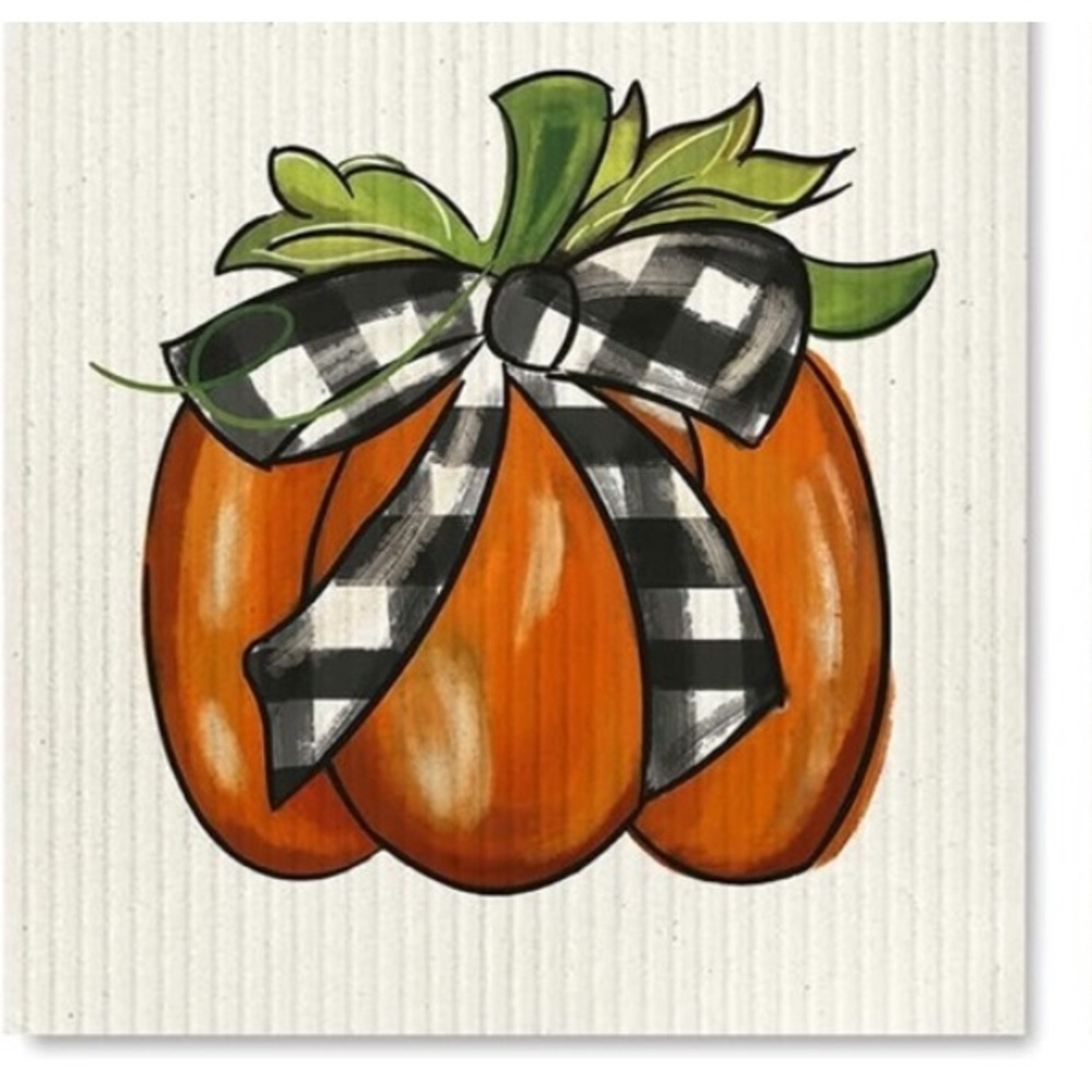 5for$10 Pumpkin Fall Swedish Dishcloths Autumn Absorbent Dish Cloth 7 x 8 Inch